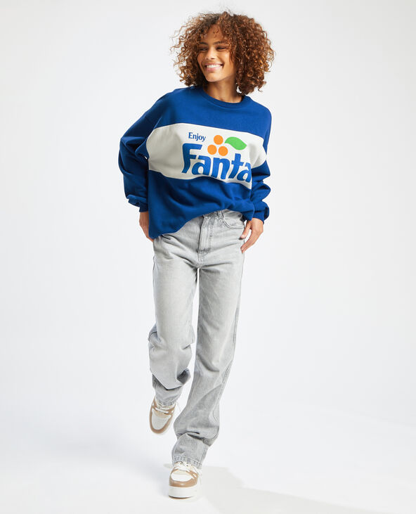 Sweat colorblock FANTA bleu électrique - Pimkie