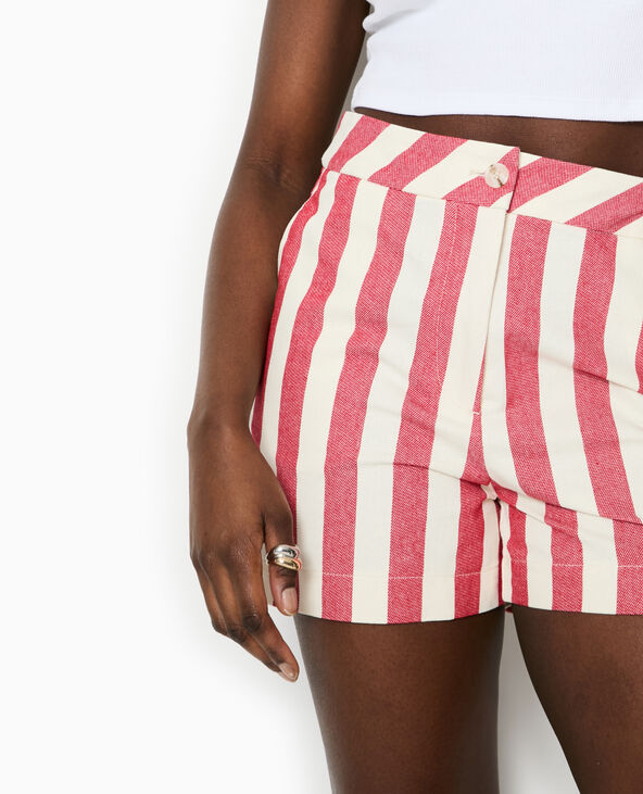 Short city avec larges rayures rouge - Pimkie