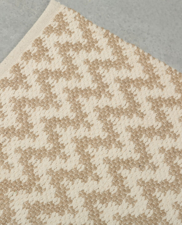 Tapis tissé zigzag blanc - Pimkie