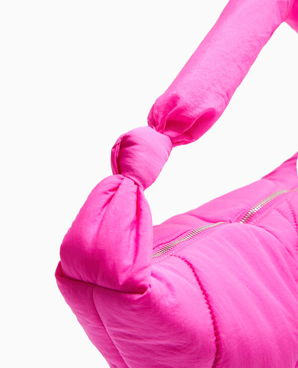 Grand sac en matière matelassée rose fuchsia - Pimkie