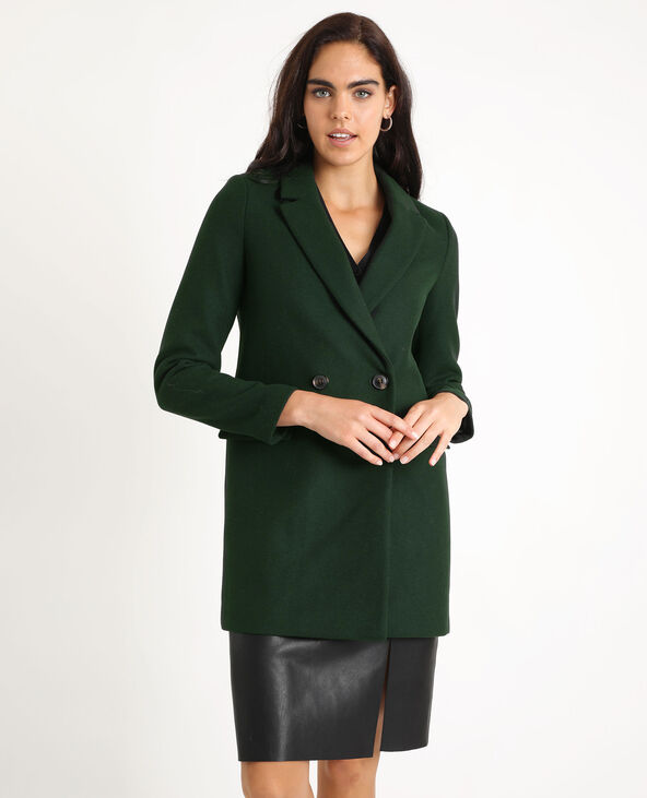 Manteau femme laine vert outlet