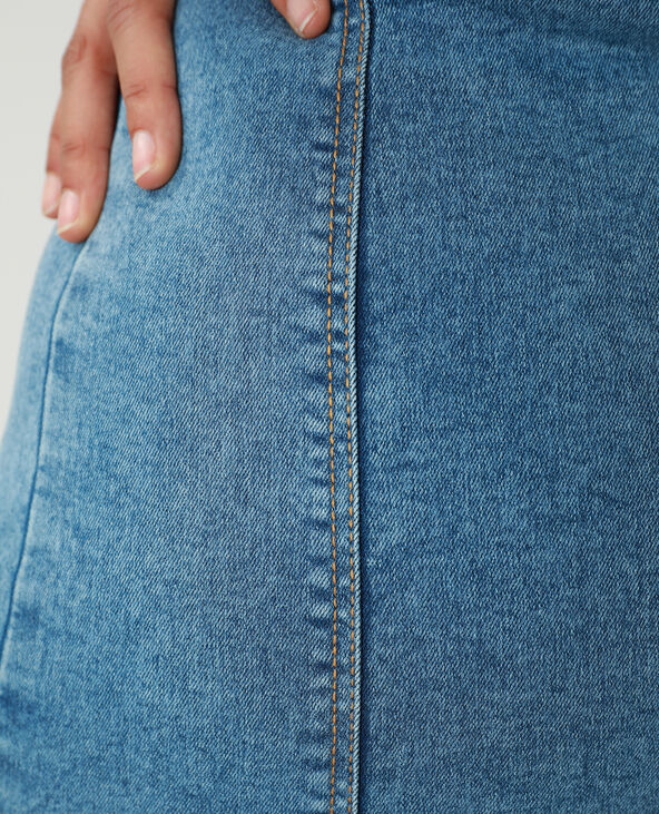 Jupe en jean bleu foncé - Pimkie