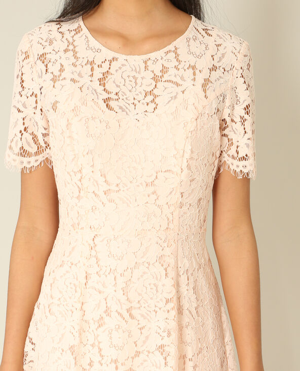 Robe dentelle rose clair - Pimkie