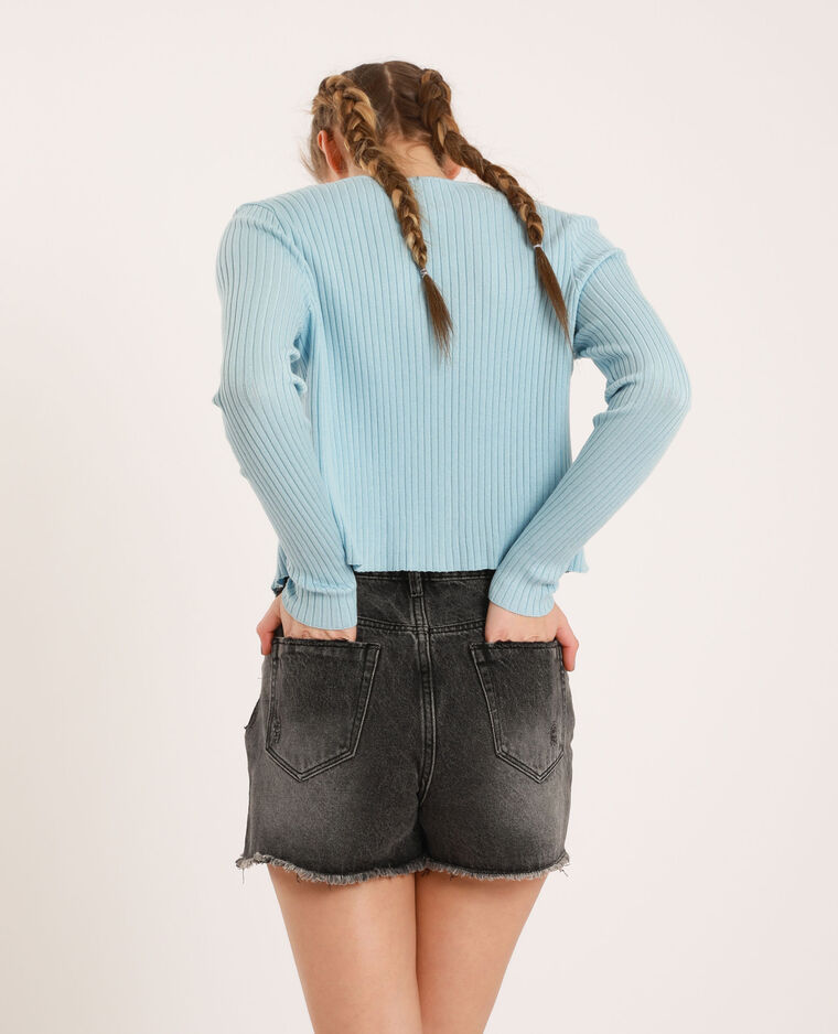 Gilet court bleu clair - Pimkie