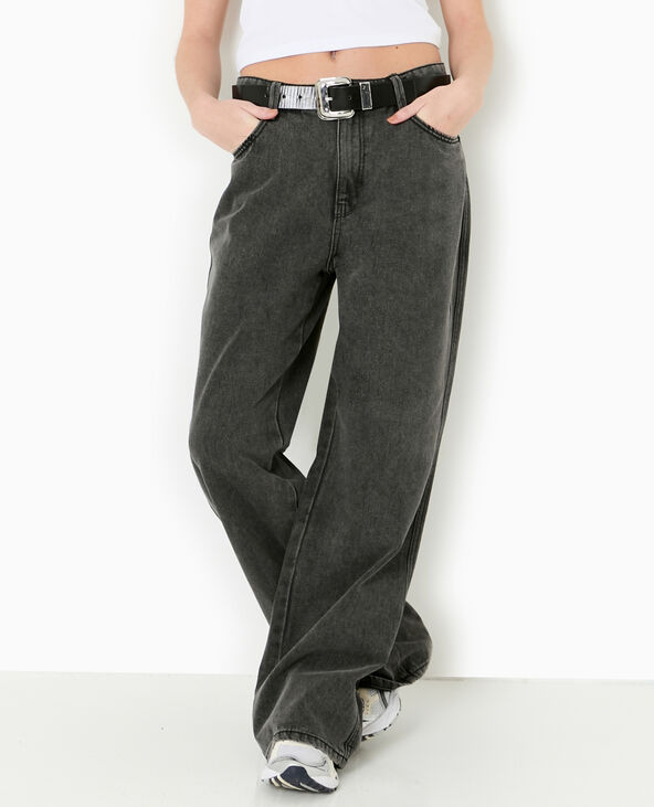Jean large baggy taille basse noir - Pimkie