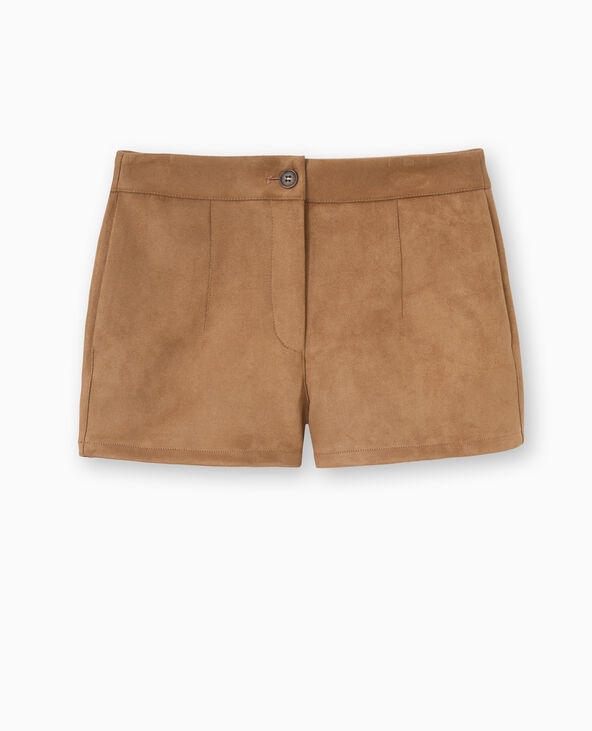 Mini-short city en suédine beige - Pimkie
