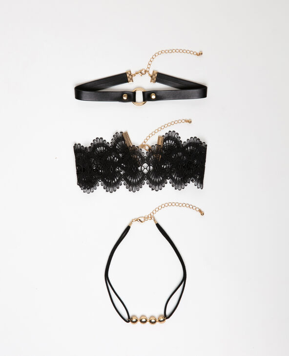 Lot de 3 chokers noir - Pimkie