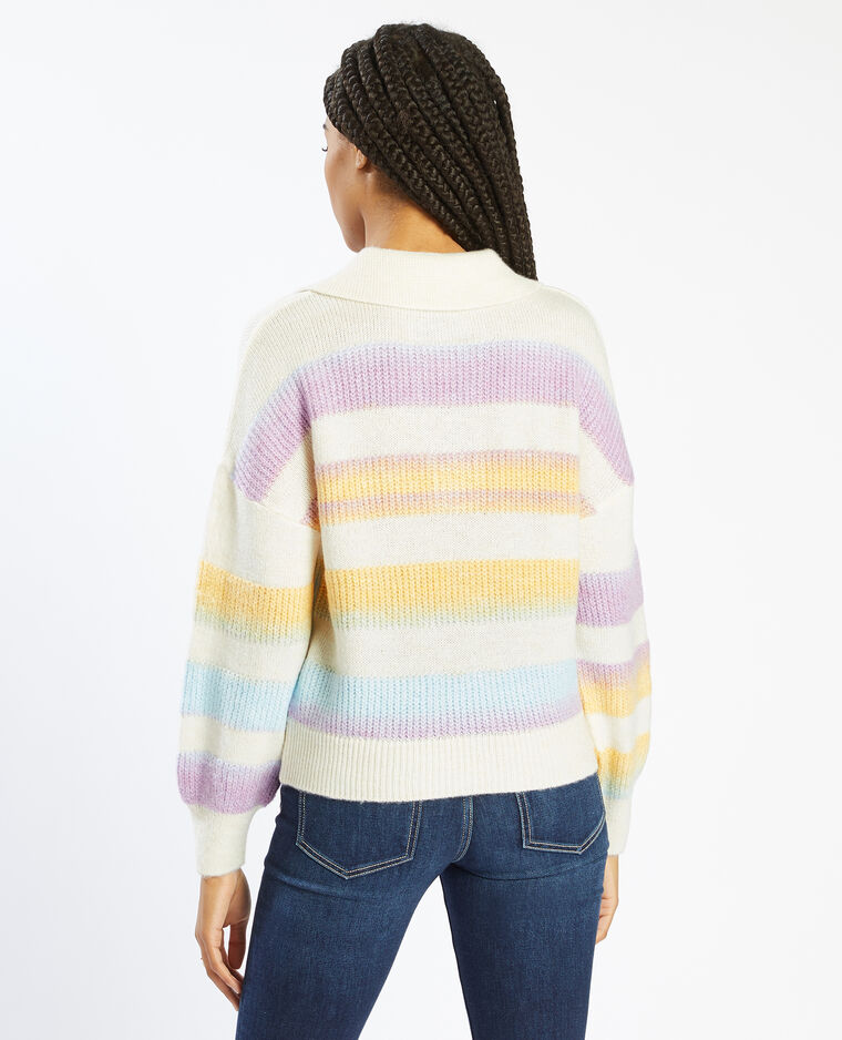 Pull à rayures multicolores blanc - Pimkie