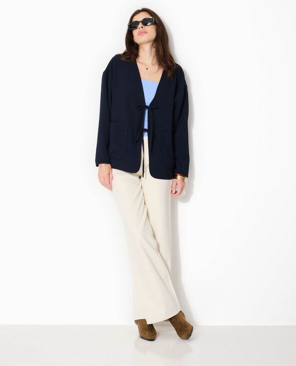 Veste légère et droite avec nouettes bleu marine - Pimkie
