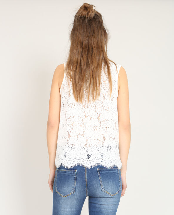 Top en dentelle blanc - Pimkie