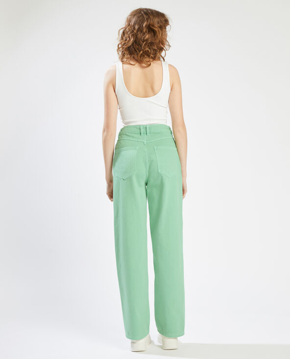 Jean droit taille haute couleur vert olive - Pimkie