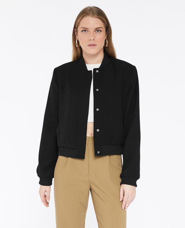 Blouson court façon bombers noir - Pimkie
