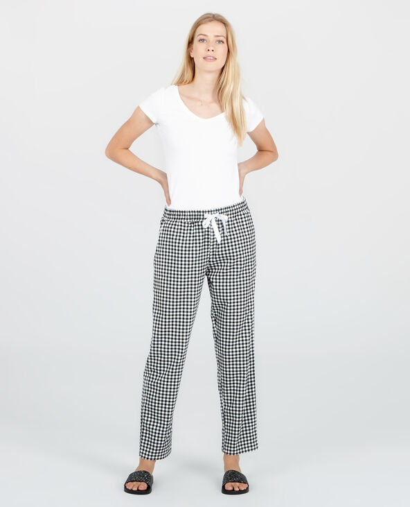Pantalon homewear vichy noir - Pimkie