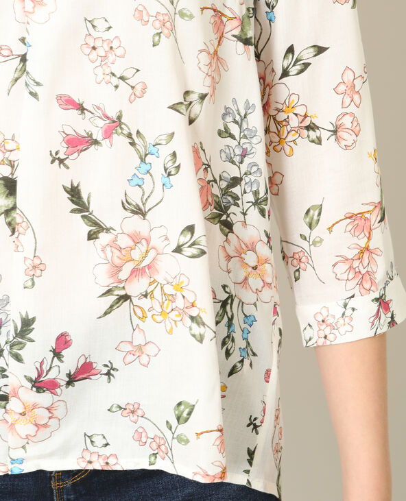 Chemisier à fleurs blanc - Pimkie