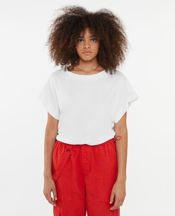 T-shirt ample avec grandes emmanchures blanc - Pimkie