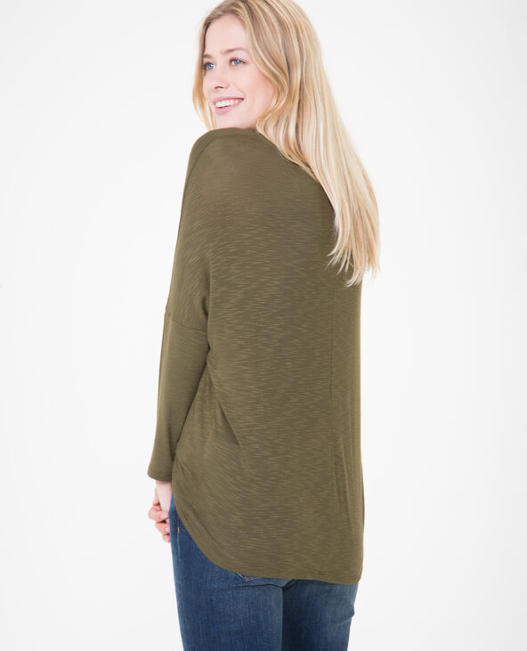 T-shirt à manches chauve-souris taupe - Pimkie