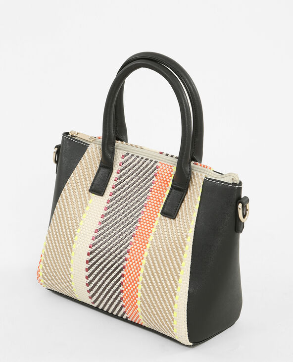 Sac cabas paille multicolore noir - Pimkie