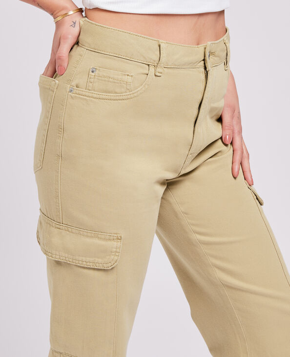 Jean cargo droit marron - Pimkie