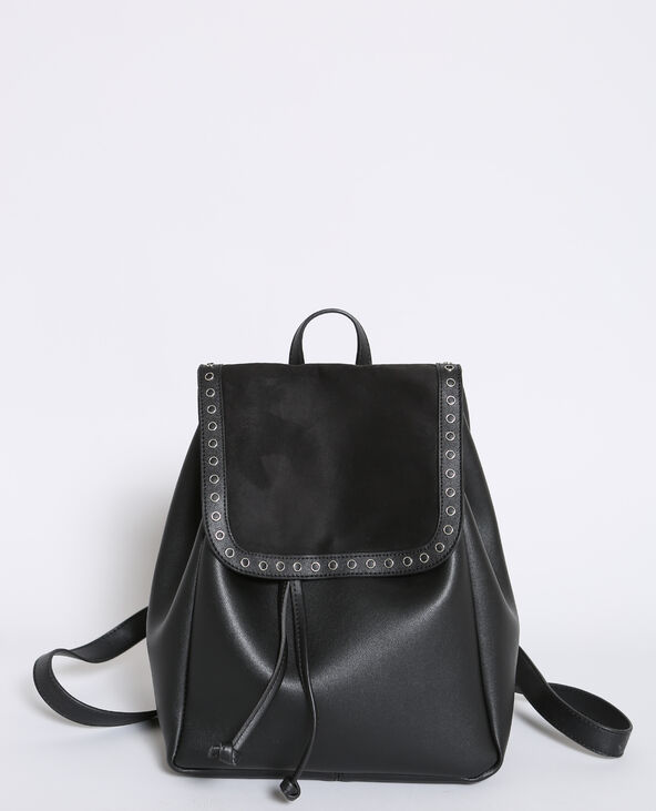 Sac à dos en faux cuir noir - Pimkie