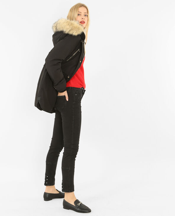 Parka longue à capuche noir - Pimkie