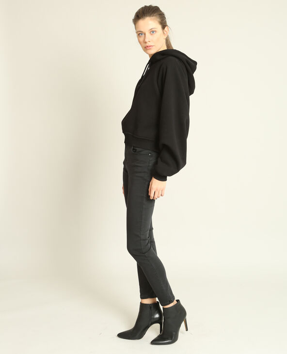 Sweat cropped noir - Pimkie