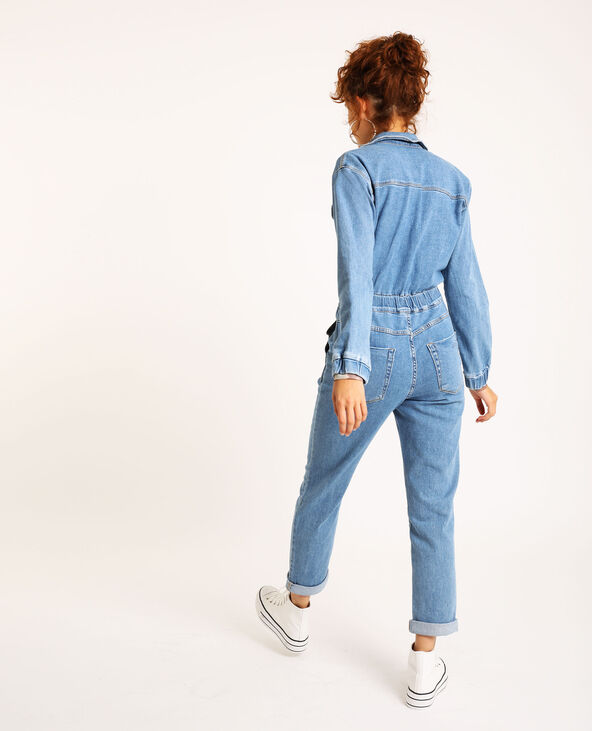 Combi-pantalon en jean bleu clair - Pimkie