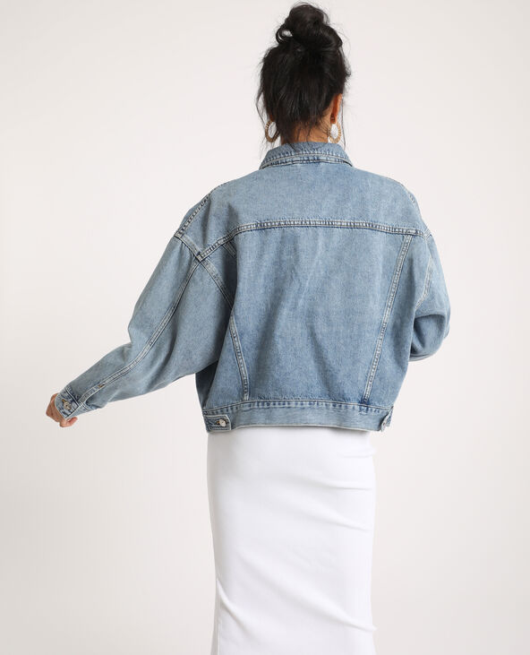 Veste en jean oversized Jean stoned - Pimkie
