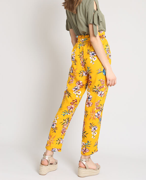 Pantalon fluide imprimé orange - Pimkie
