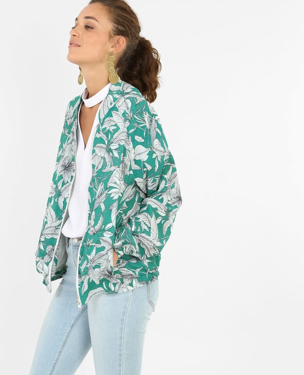 Bomber imprimé tropical blanc - Pimkie
