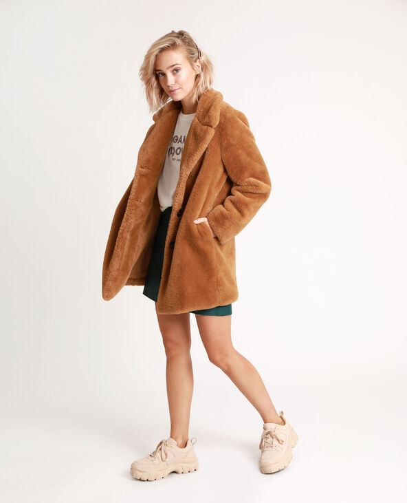 Jupe en faux cuir vert foncé - Pimkie
