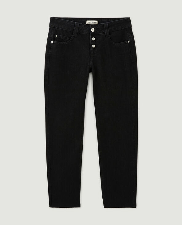 Jean straight taille basse noir - Pimkie