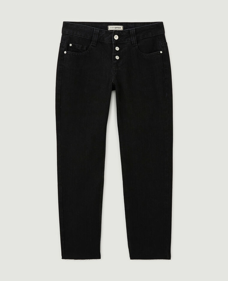 Jean straight taille basse noir - Pimkie