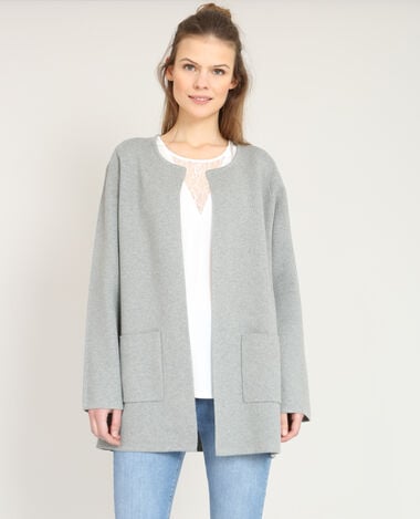 Gilet droit gris chiné - Pimkie