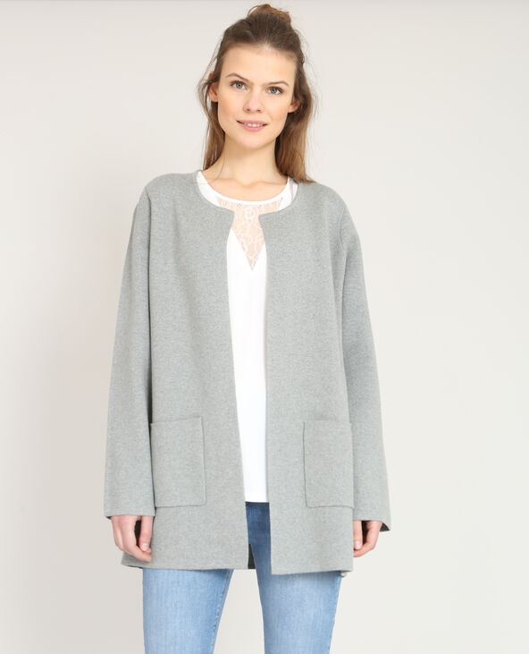 Gilet droit gris chiné - Pimkie