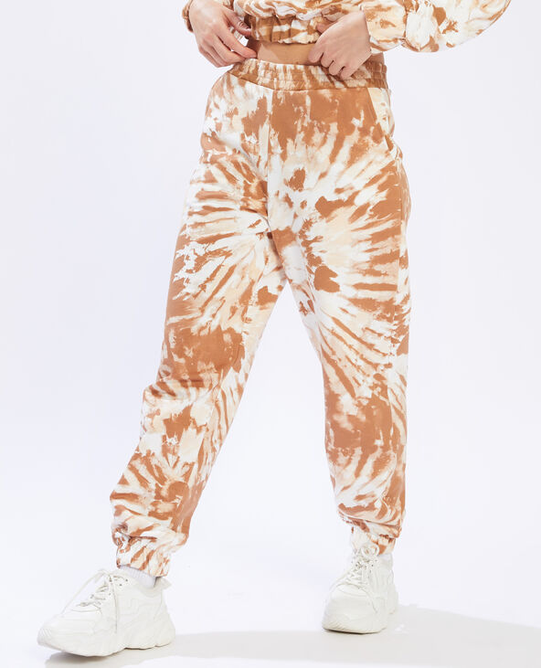 Jogging effet tie and dye marron - Pimkie
