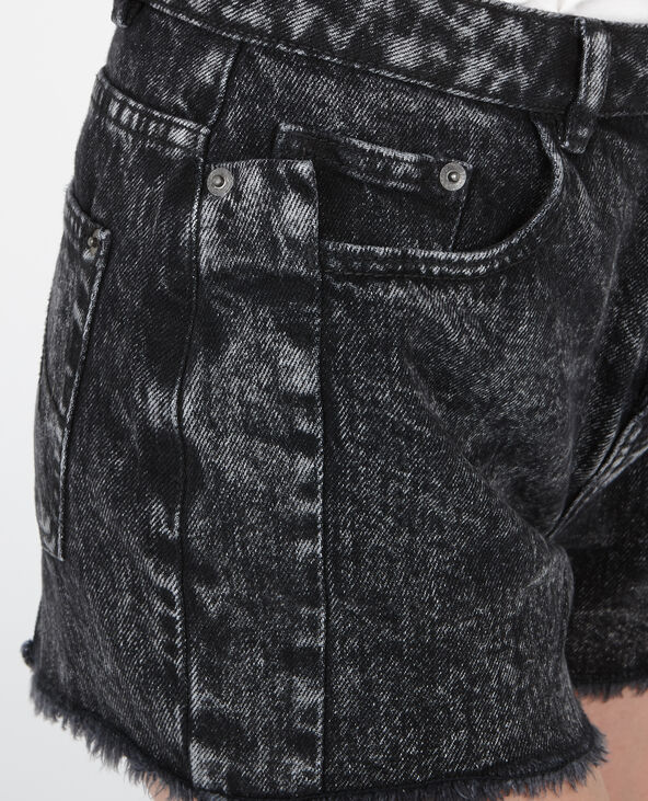 Short en jean taille haute gris foncé - Pimkie