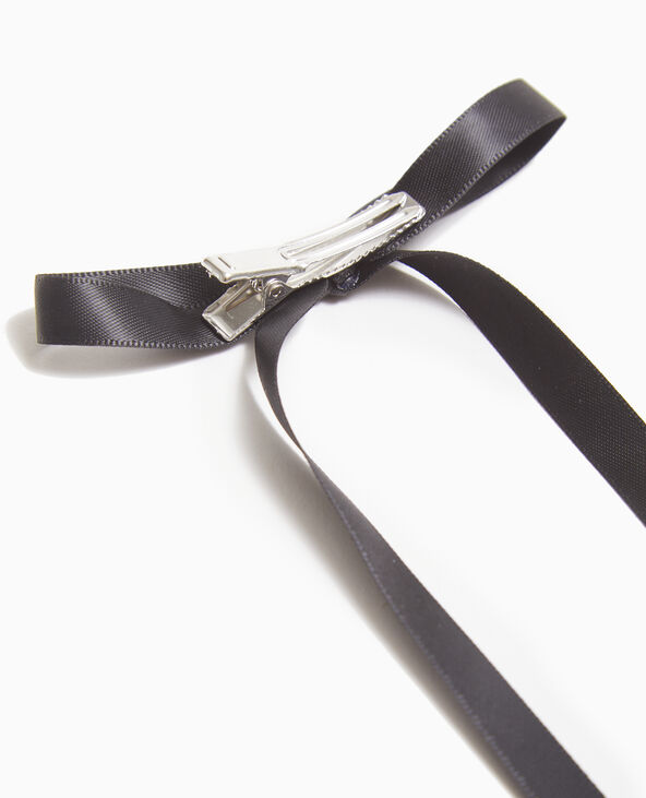 Lot de 2 barrettes crocodiles avec nœud noir - Pimkie