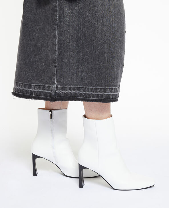 Boots avec talon fin et plat blanc - Pimkie