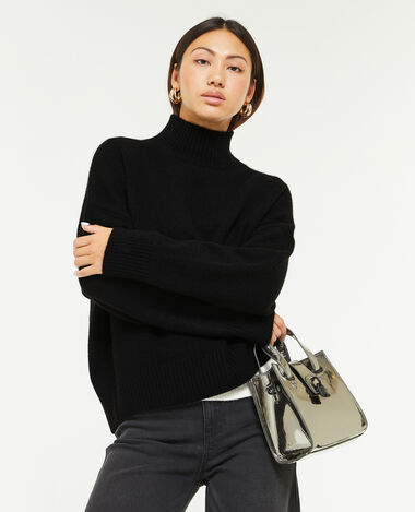 Pull oversize col montant noir - Pimkie