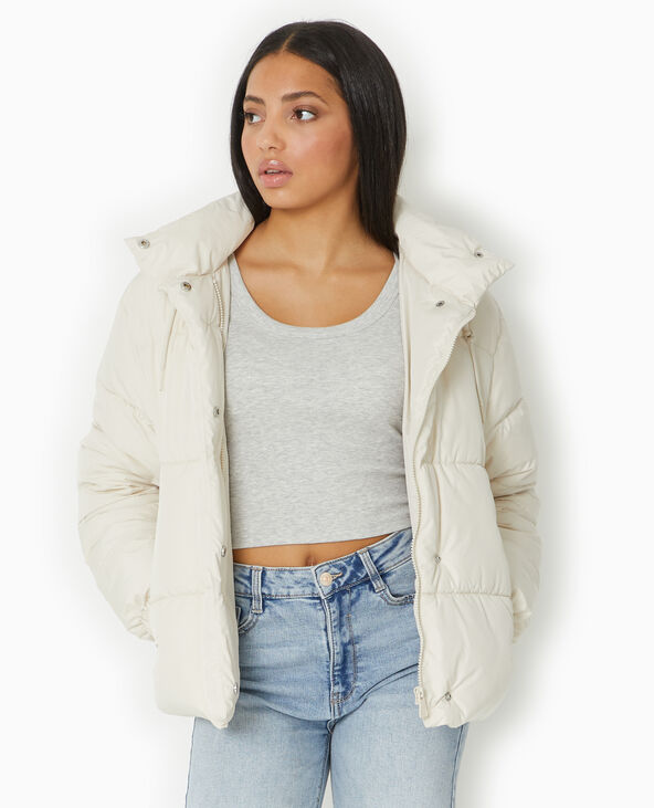 Doudoune avec capuche beige - Pimkie