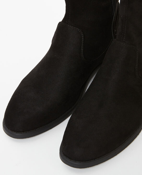 Bottes cuissardes microfibre noir - Pimkie