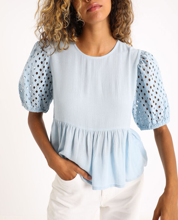 Chemisier à broderies gris - Pimkie