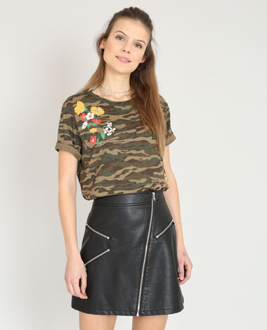 T-shirt imprimé vert foncé - Pimkie