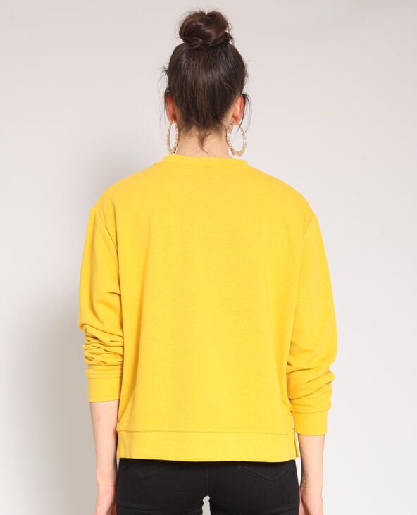 Sweat basique jaune ocre - Pimkie