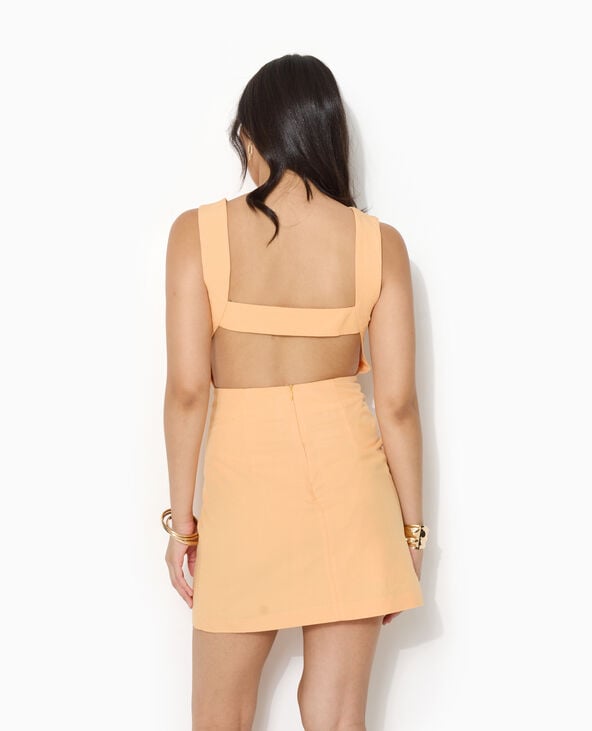 Robe courte avec dos-nu orange - Pimkie