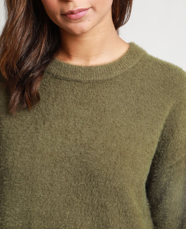 Pull long vert kaki - Pimkie