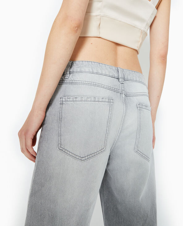 Jean wide taille basse blanc - Pimkie