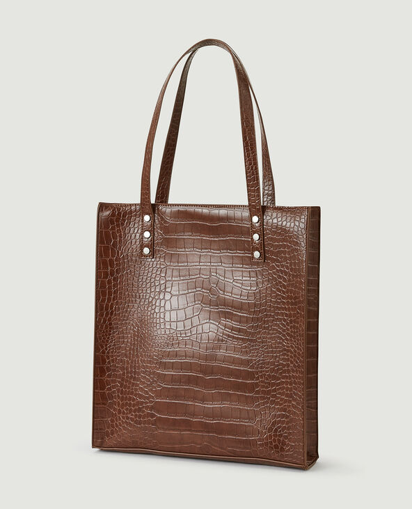 Sac cabas croco marron - Pimkie
