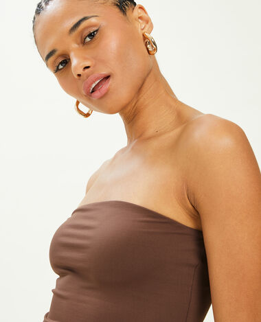Top bustier marron - Pimkie