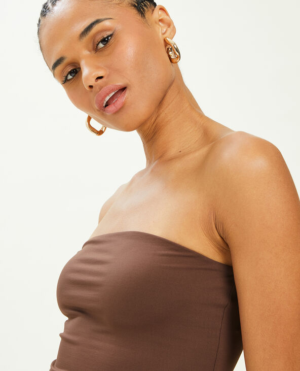 Top bustier marron - Pimkie